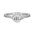 Silber Bow Heart Ring